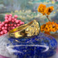 14 karaat gouden ring met groene steen