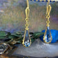 14 karaat gouden spinel oorbellen