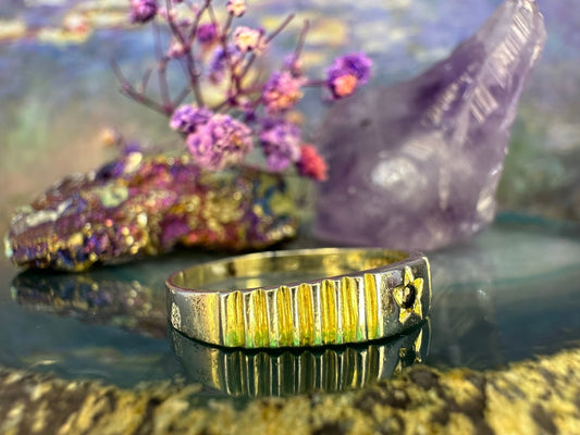Zilveren ring met saffier
