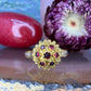 18 karaat gouden granaat ring