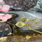14 karaat gouden turkoois oorbellen