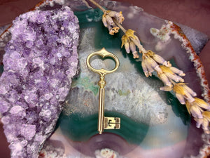 14 karaat gouden sleutel hanger