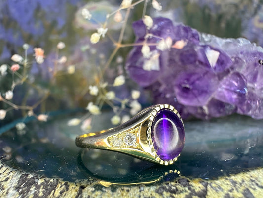 9 karaat ring met amethist