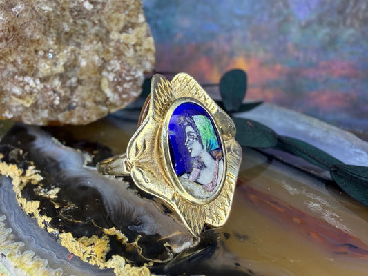 14 karaat gouden Limoges ring