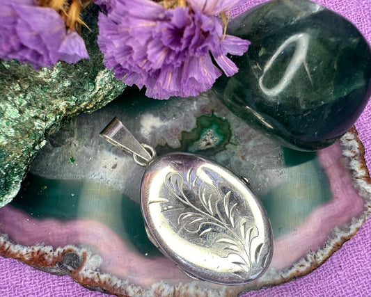 Zilveren medaillon locket