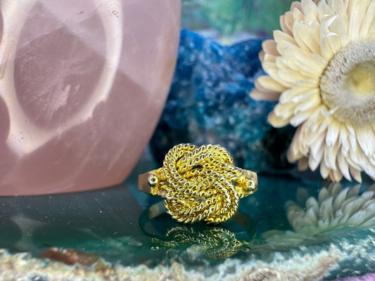 14 karaat gouden mattenklopper ring