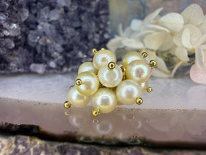 14 karaat gouden parel ring