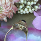 14 karaat gouden ring met granaat