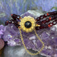 14 karaat gouden granaat armband