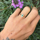 18 karaat gouden smaragd en diamant ring