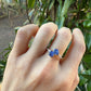 9 karaat ring met saffier en diamant